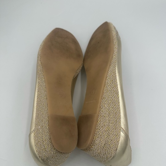 Sesto Meucci Womens  Gold Woven Leather Slip on Comfort Shoes Size 8M - Picture 7 of 11